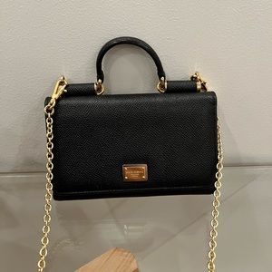 Dolce & Gabbana black chain wallet
